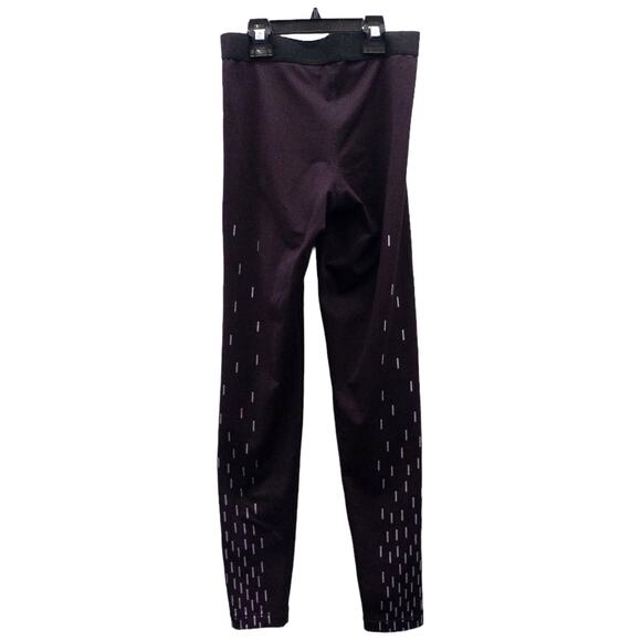 Nike Pro Dri-Fit Linear Rain Leggings Base Layer Women's Small Burgundy Wine - Picture 3 of 4